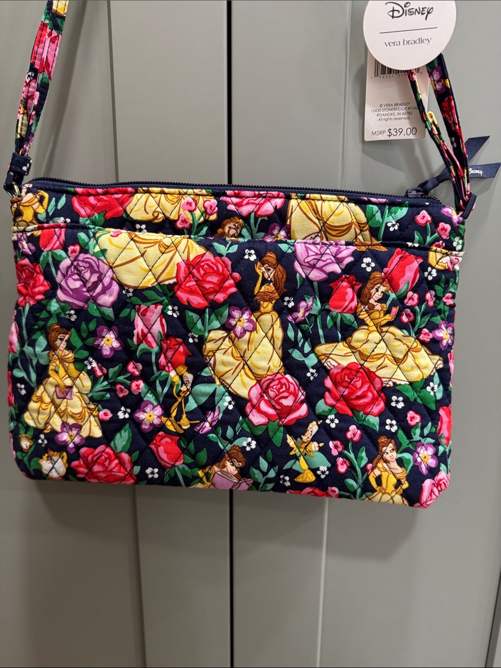 Vera Bradley Belle Rose Meadow Large Hipster Crossbody NWT